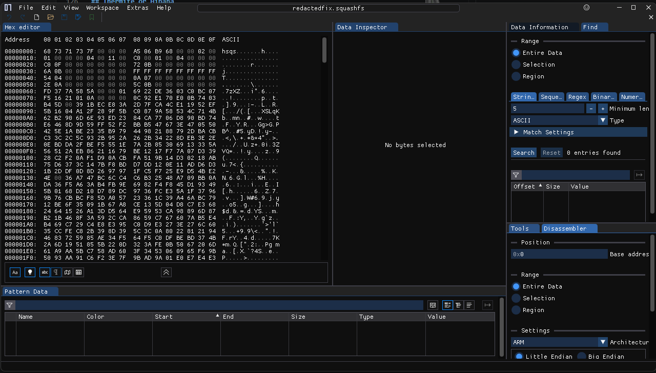 Picture of redactedfix.squashfs hexcode